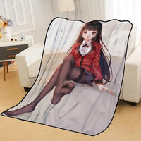 Custom Kakegurui anime Blankets for beds throw blanket soft blanket summer blanket anime blanket travel blanket