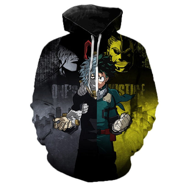 Anime My Hero Academia Hoodie Cosplay Costume Sweatshirts 3D Printed Pullover Men Women Fashion Casual Hoodies