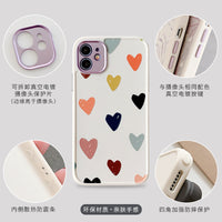 For iPhone 12 Pro Case Heart Flowers Phone Case For iPhone 12 Mini 11 Pro Max 8 7 Plus X XS Max XR Marble Soft TPU Bumper Cover