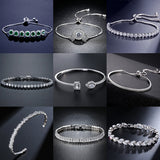 2021 New Fashion Luxury 925 Sterling Silver Tennis women's Bracelets Bangle For Women Christmas Gift Jewelry