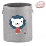 Large Folding Laundry Basket With Lid Toy Storage Baskets Bin For Kids Dog Toys Clothes Organizer Cute Animal Laundry bucket