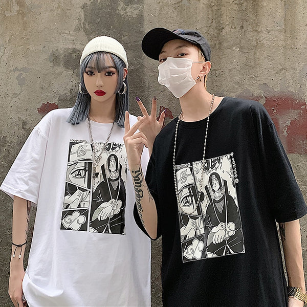 Anime print T-shirt short sleeve