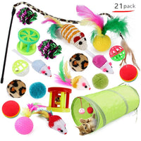 Cat Toys Set Funny Cat Stick Bell Ball Feather Toy Creative Assorted Cat Interactive Cat Play Toy for Kittens