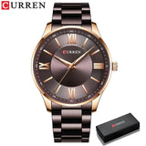 CURREN Stainless Steel Mens Watches New Simple and Classic Quartz Business Watch Thin Clock for Men