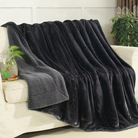 Solid Deep Grey Winter Thick warm Throws Plaids Double-sided Blanket Sherpa Berber Fleece Fabric Bedding Bedspread