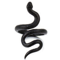 Snake Rings Black Silver Color Metal Punk Open Adjustable Design Animal Exaggerated Finger Ring for Women Men Party Jewelry Gift