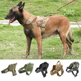 Tactical Dog Harness K9 Woking Dog Harness With Leash Adjustable Nylon Dog Collar Vest For Small Large Dog Supplies