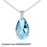 Made With Crystals from Swarovski 6 colors drop pendant necklace for 2019 Mother's Day Christmas New Year gift bijoux