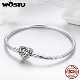 Luxury 100% 925 Sterling Silver Charm Bracelet  Original Heart Beads Chain Fit Bracelet & Bangle For Love Women Jewelry ZBBS916