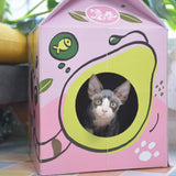 [MPK Store] Japanese Cute Juice Box House Cat Bed Cat Scratch Board, Cat Sofa, Cat Toy