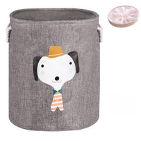 Large Folding Laundry Basket With Lid Toy Storage Baskets Bin For Kids Dog Toys Clothes Organizer Cute Animal Laundry bucket