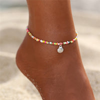 17KM Bohemian Colorful Eye Beads Anklets For Women Gold Color Summer Ocean Beach Ankle Bracelet Foot Leg Chain Jewelry 2021 NEW