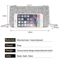 Women Evening Clutch Bag Diamond Sequin Clutch Female Crystal Day Clutch Wedding Purse Party