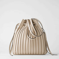 Large-capacity Pleated Beam Bag Portable Diagonal One-shoulder Texture Casual Handbag