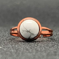 Momiji Natural Stone Open Ring for Women Handmade Bohemian Jewelry Gift Crystal Moonstone Tigereye Wedding Party Ring Adjustable