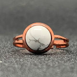 Momiji Natural Stone Open Ring for Women Handmade Bohemian Jewelry Gift Crystal Moonstone Tigereye Wedding Party Ring Adjustable