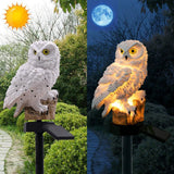 Solar Power LED Owl Lawn Light Waterproof Yard Landscape Lamp