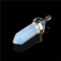 Wholesale 50pcs/lot Assorted Roses Quartz Opal Natural Stone Pendants Charms Hexagonal Pointed Healing Reiki 7 Chakra Pendulum