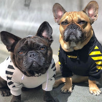 SUPREPET Pet Dog Clothes for French Bulldog Adidog Stripe Pattern Dog Hoodie Pet Dog Clothes Dog Jacket for French Bulldog