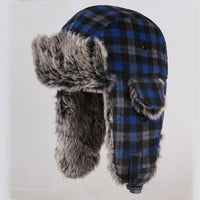 Winter Hats For Mens Bomber Hat Fur Red Warm Earflap Cap