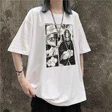 Anime print T-shirt short sleeve