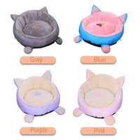 Pet Pure Cotton Cat Bed Cat House Winter Warm Soft Plus Velvet Cat Cushion Cat Bed Cute Round Cushion Dog House Pet Cat Supplies