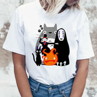 Spirit Away Studio Ghibli Japanese Anime Totoro Miyazaki Hayao Anime t shirt tshirt t-shirt women female femme cartoon clothes