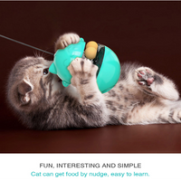 Smart Cat Toy Indoor Irregular Rotation Mode Funny Cat Toy Cat Ball Tease Toy Automatically Release Food Cat Supplies