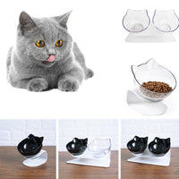 Cat Double bowl cat food bowl anti vomiting pet bowl elevated cat bowl