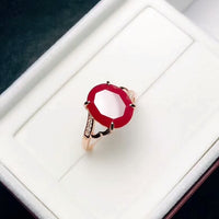 [MeiBaPJ Natural New Burning Ruby Gemstone Fashion Ring for Women Real 925 Sterling Silver Fine Jewelry