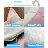 Pet Dog Cat Bed Cute Cat Ears Nest Soft Warm Washable Round Cat Cushion Home Dog Cat Mat Cat Beds House Pet Supplies Products