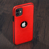 Solid Color PU Leather Phone Case For iPhone 12Pro 11 12 Pro Max XR XS Max X 7 8 6 Plus 12Mini 11Pro Max 11 Slim Soft Back Cover