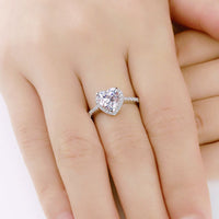 CC Heart Rings for Women S925 Silver Wedding Engagement Bridal Jewelry Cubic Zirconia Stone Elegant Ring Accessories CC829