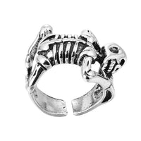 Snake Rings Black Silver Color Metal Punk Open Adjustable Design Animal Exaggerated Finger Ring for Women Men Party Jewelry Gift