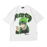 Anime portrait print men's short sleeve