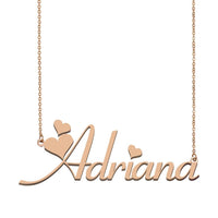 Adriana Name Necklace, Custom Name Necklace for Women Girls Best Friends Birthday Wedding Christmas Mother Days Gift