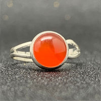 Momiji Natural Stone Open Ring for Women Handmade Bohemian Jewelry Gift Crystal Moonstone Tigereye Wedding Party Ring Adjustable