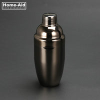 New Arrival Stainless Steel Shaker Cocktail Shaker Gunmetal Black bottle Martini Bartender tools Shaker Drink 550ML