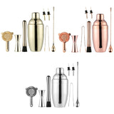 8pcs Stainless Steel 500ml Cocktail Shaker Bar Set Measuring Cup Mixing Spoon