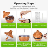 saengQ Electric Humidifier Essential Aroma Oil Diffuser Ultrasonic Wood Grain Air Humidifier USB Mini Mist Maker LED Light For