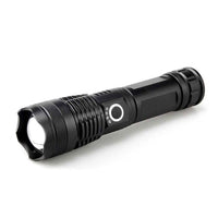 High-power 5 X 5MM LED 20W 5V Micro USB Rechargeable Telescopic Zoom Flashlight Suitable For Camping, Climbing, Night Riding, Caving Waterproof Rating IPX4