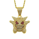 CHUHAN Europe and America Fashion Rhinestones Hip-hop Pendant Necklace Pet Elf Cartoon Pendant Hiphop Necklace Jewelry C236