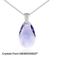 Made With Crystals from Swarovski 6 colors drop pendant necklace for 2019 Mother's Day Christmas New Year gift bijoux