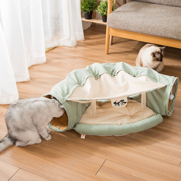 Cat Toy Foldable Cat Tunnel Cat Channel Roll Totoro Cat Cat Nest Cat Bed Pet Supplies Cat Bed Cat House Cat Mat