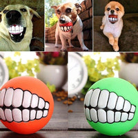 Benepaw Funny Teeth Sound Ball For Dogs Squeaker Nontoixc Indestructible Soft Pet Toys Dog Play Puppy Chew Training Supplies