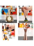 8pcs Stainless Steel 500ml Cocktail Shaker Bar Set Measuring Cup Mixing Spoon