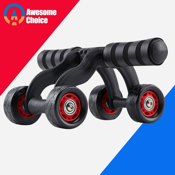 4 Wheels Abdominal Roller for Muscle Exercise Equipment Home Indoor Office Fitness No Noise