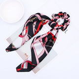 4pcs/set Women Hair Scarf BowStreamers Scrunchies Ponytail Holder Summer Headbands Elastic Hair Bows Rope Hair Bands Accessories