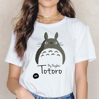 Totoro t shirt Miyazaki Hayao cartoon female clothes femme Anime Spirit Away tshirt Studio Ghibli t-shirt Anime women Japanese