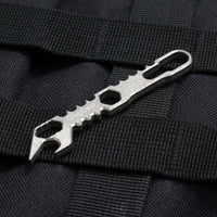 QingGear Titanium Multi Tool TC4 Mini Keychain Wrench Box Opener Bottle Opener Pry Bar Hex Screwdriver EDC Pocket Tool Gift